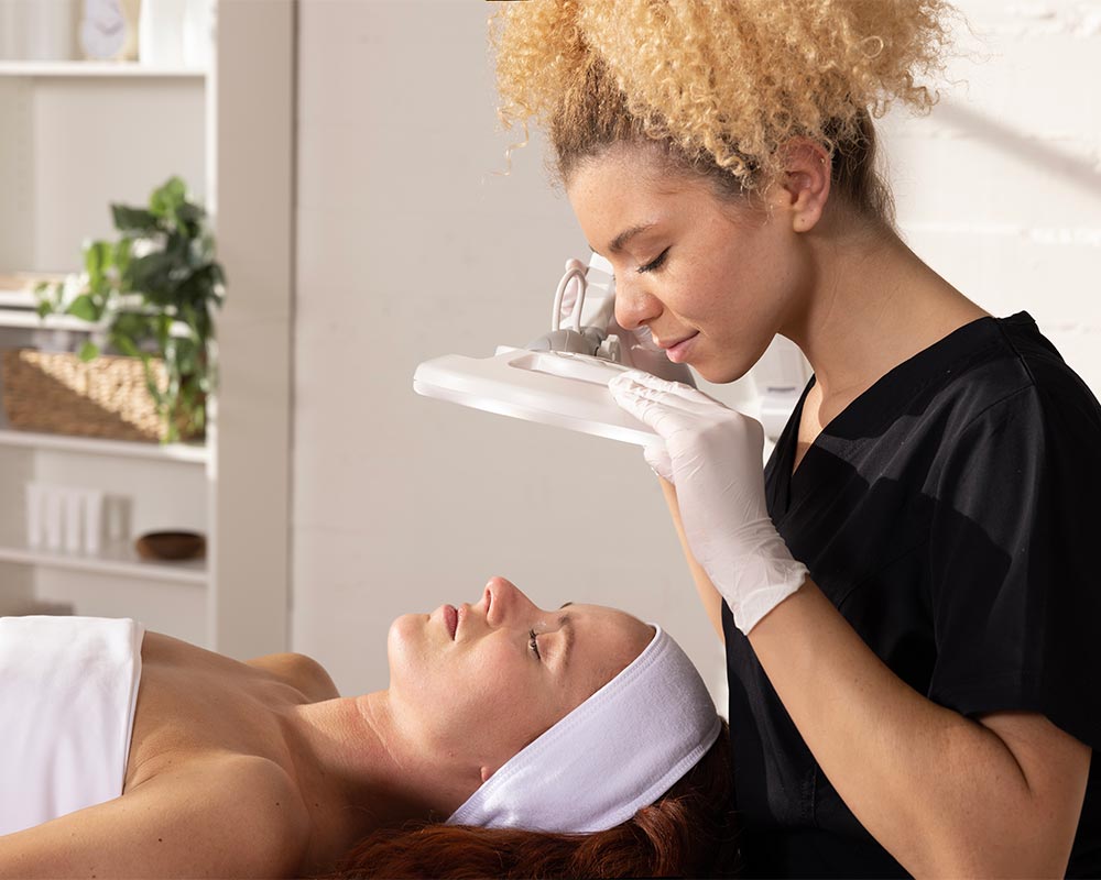 Esthetician and Client
