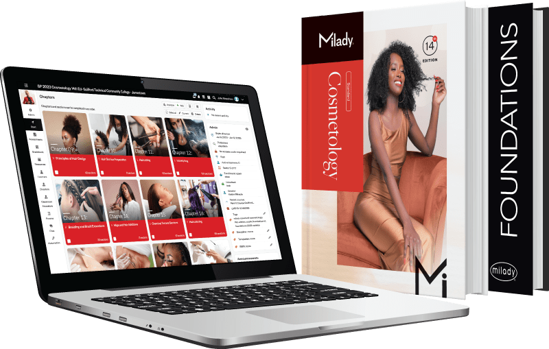 Milady Standard Cosmetology Textbook and CIMA